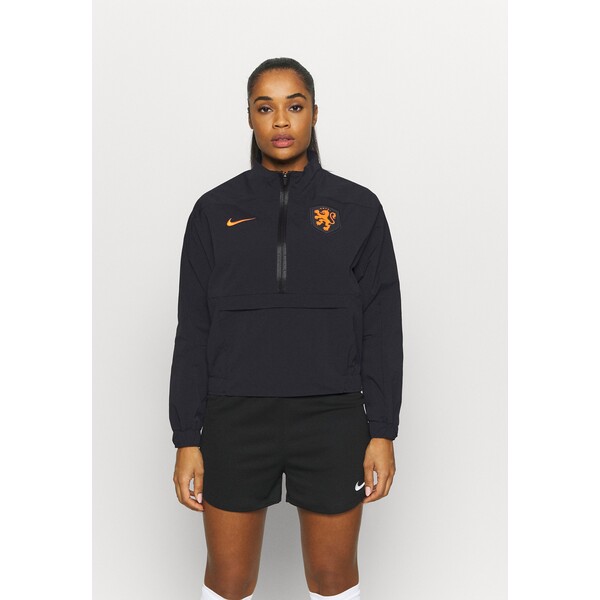Nike Performance NIEDERLANDE KNVB MIDLAYER Koszulka reprezentacji black/safety orange N1241D16Q-Q11