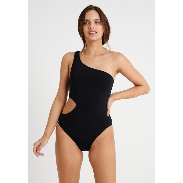 Seafolly ACTIVE ONE SHOULDER MAILLOT Kostium kąpielowy black S1981G01H-Q11