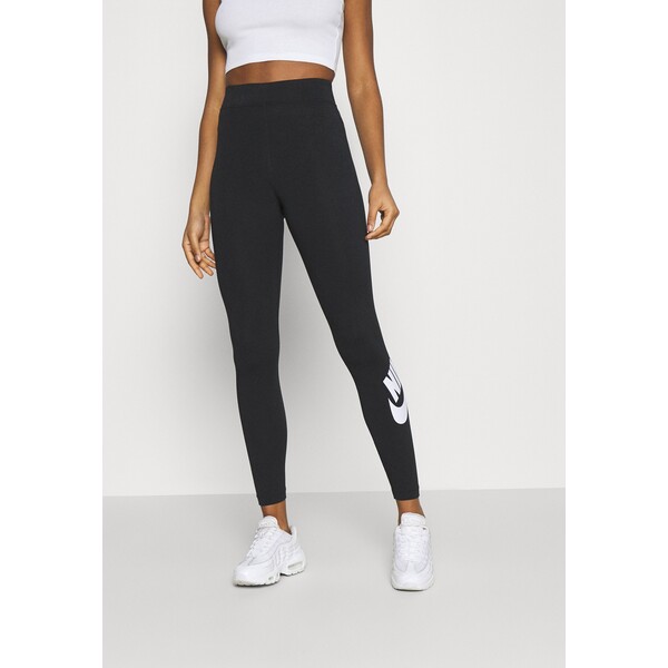 Nike Sportswear Legginsy black/white NI121A0F2-Q11