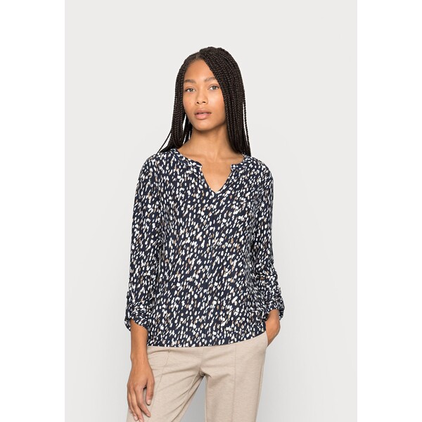 TOM TAILOR BLOUSE Bluzka navy dotted design TO221E0Z7-T11