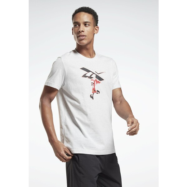 Reebok T-shirt z nadrukiem white RE542D154-A11