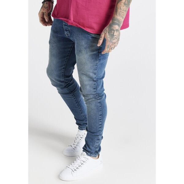 SIKSILK SLIM FIT Jeansy Skinny Fit washed light blue SIF22G05X-K11
