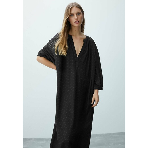 Massimo Dutti MIT STICKEREI Sukienka letnia black M3I21C0I0-Q11