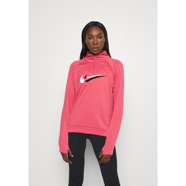Nike Performance RUN Bluzka z długim rękawem archaeo pink/black/reflective silver N1241G0BW-J11