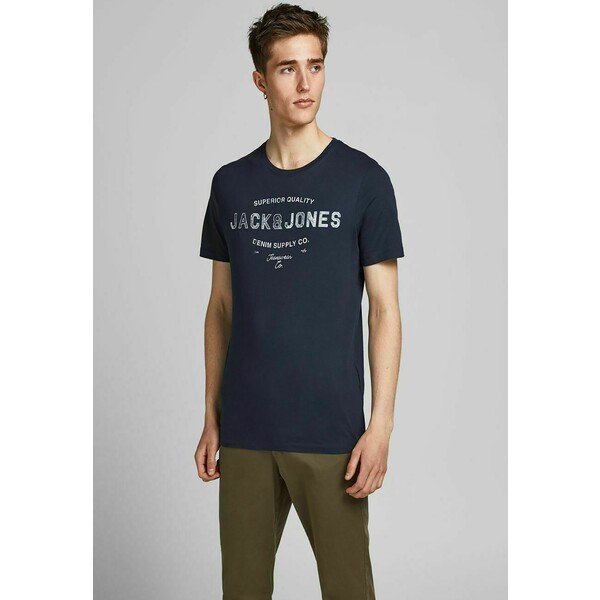 Jack & Jones T-shirt z nadrukiem navy blazer JA222O3UN-K11