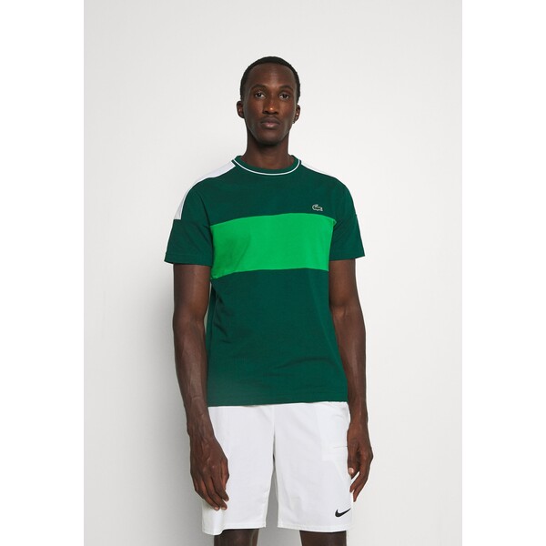 Lacoste Sport TOUR T-shirt z nadrukiem vert/blanc L0642D070-M11