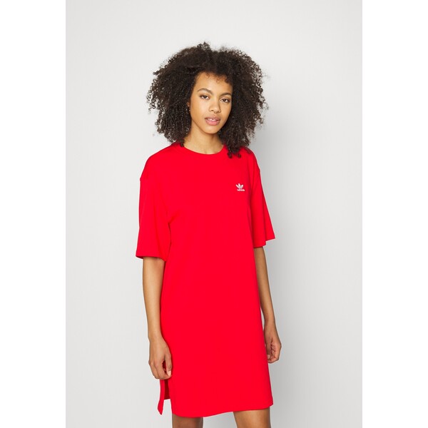 adidas Originals TEE DRESS Sukienka z dżerseju vivid red AD121C08B-G11