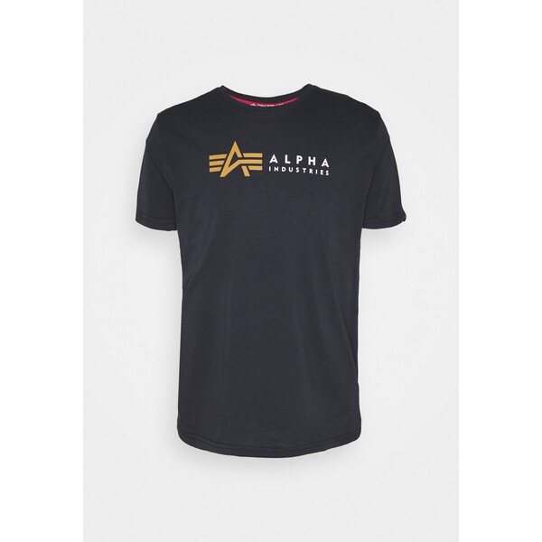 Alpha Industries LABEL T-shirt z nadrukiem blue AL522O04Q-K11