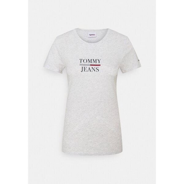 Tommy Jeans ESSENTIAL T-shirt z nadrukiem silver grey TOB21D0CD-C11