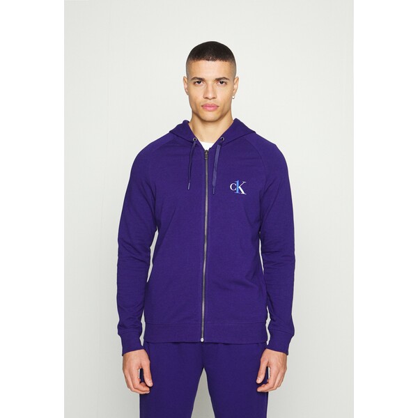 Calvin Klein Underwear LOUNGE TERRY FULL ZIP HOODIE Koszulka do spania purple fuss C1182N00U-I11