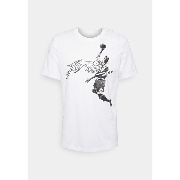 Jordan AIR CREW T-shirt z nadrukiem white/black JOC42D05V-A11
