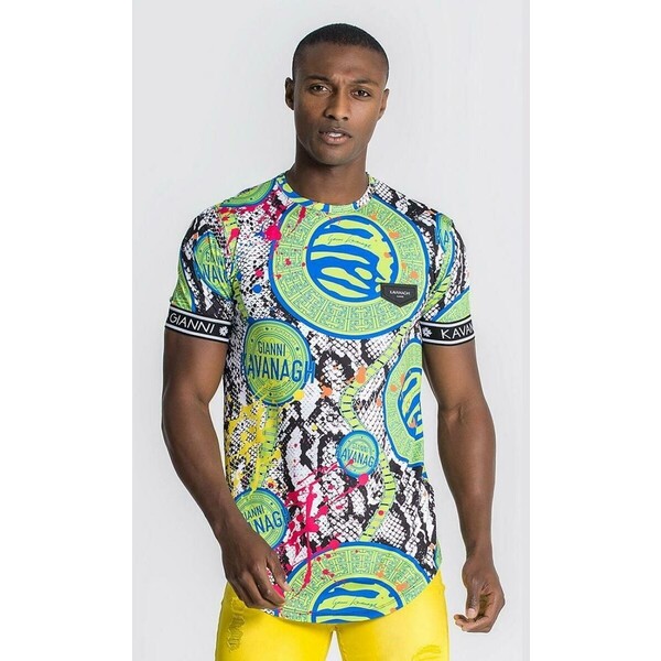 Gianni Kavanagh T-shirt z nadrukiem multicolor GIG22O08J-T11