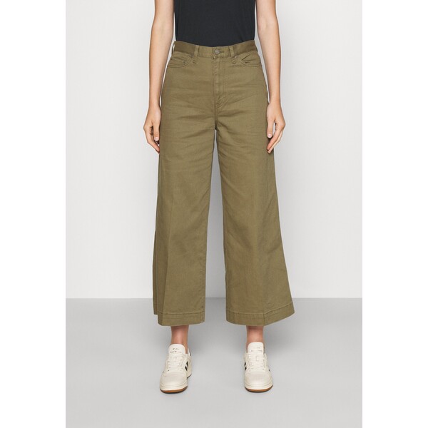 Polo Ralph Lauren CROPPED FLAT FRONT Spodnie materiałowe basic olive PO221A042-N11