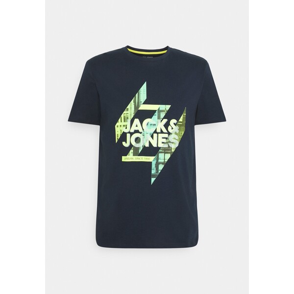 Jack & Jones JJSPRING FEELING TEE CREW NECK T-shirt z nadrukiem navy blazer JA222O3K9-K11