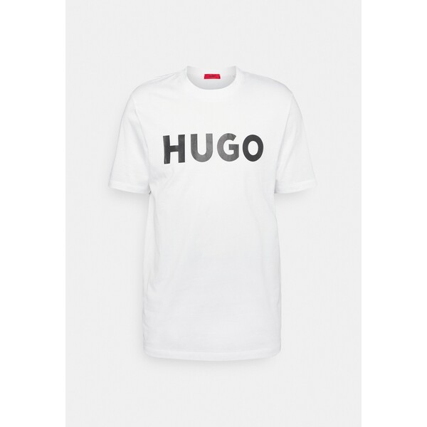 HUGO DULIVIO T-shirt z nadrukiem open white HU722O0C4-A11