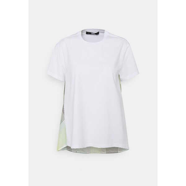 KARL LAGERFELD ORGANZA BACK T-shirt z nadrukiem white K4821D06G-A11