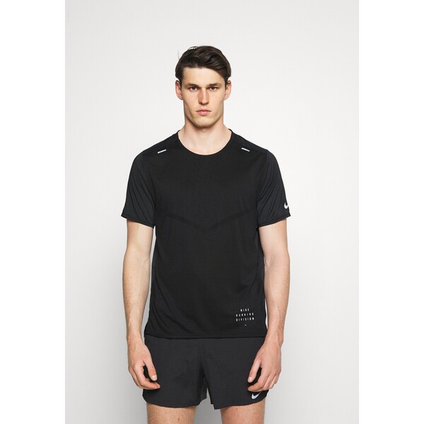 Nike Performance RISE T-shirt z nadrukiem black/black N1242D420-Q11