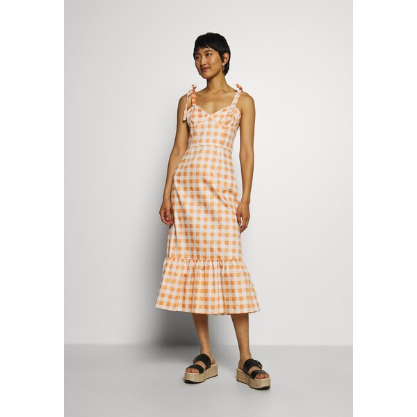 Who What Wear TIE STRAP BUSTIER DRESS Sukienka letnia orange WHF21C013-H11