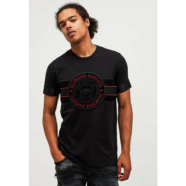 Glorious Gangsta RAMOS T-shirt z nadrukiem black / red GLE22O041-Q11