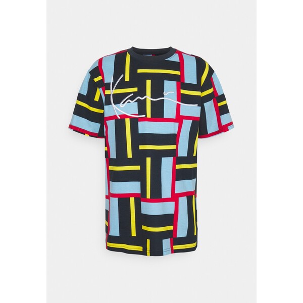 Karl Kani SIGNATURE BLOCK TEE UNISEX T-shirt z nadrukiem multi-coloured KK121003X-T11