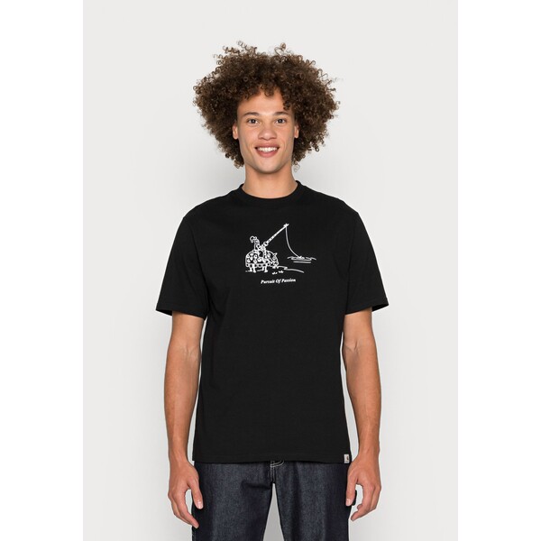 Carhartt WIP JOUSTING T-shirt z nadrukiem black/white C1422O0E9-Q11