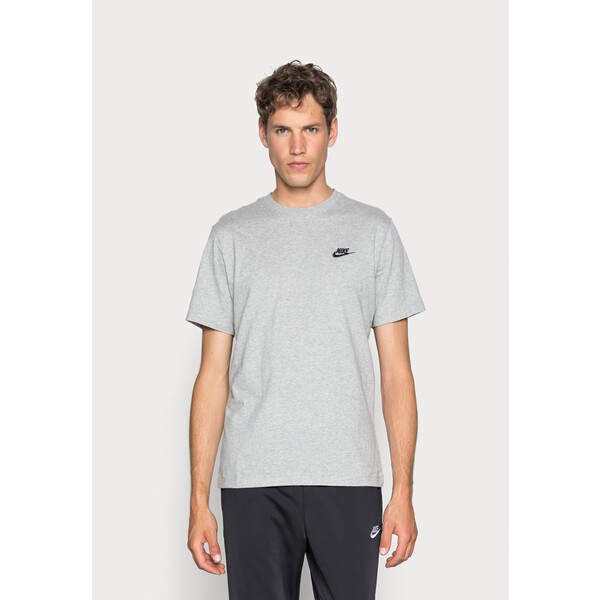 Nike Sportswear T-SHIRT NSW CLUB T-shirt basic dark grey heather/black NI122O0CE-C11