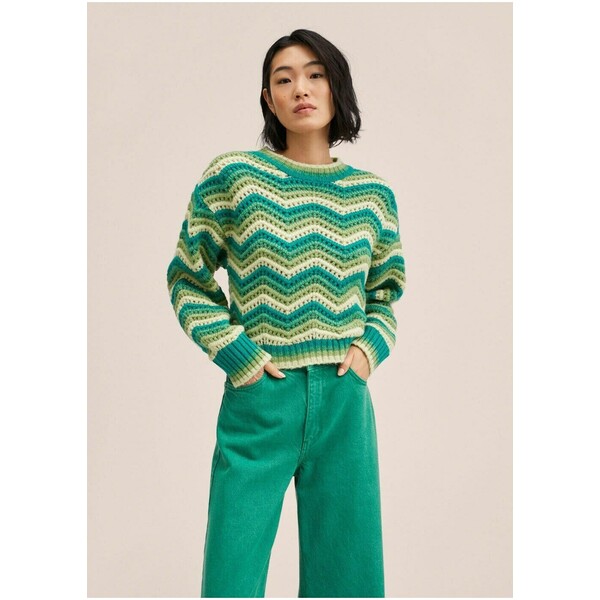 Mango GRETEL Sweter verde M9121I2AZ-M11