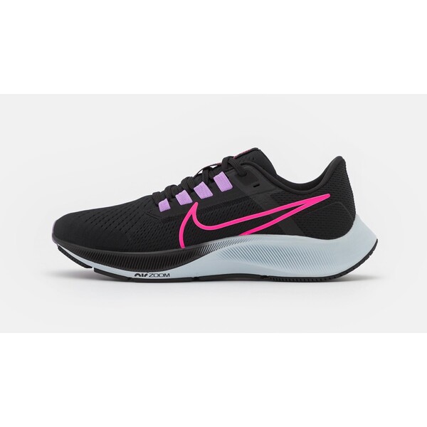Nike Performance AIR ZOOM PEGASUS 38 Obuwie do biegania treningowe black/hyper pink/lilac/pure platinum N1241A10L-Q12