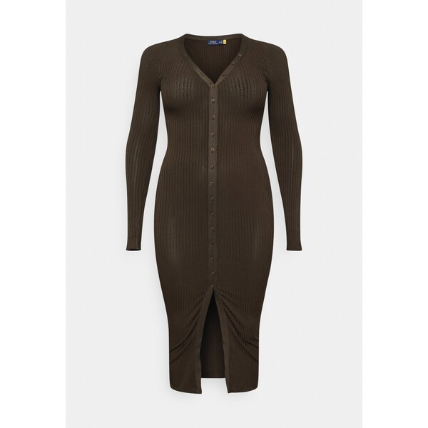 Polo Ralph Lauren Ribbed Midi Dress Sukienka letnia dark beech PO221C09U-O11