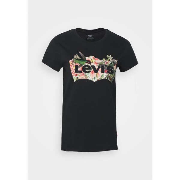 Levi's® THE PERFECT TEE T-shirt z nadrukiem fill caviar LE221D0BR-Q17