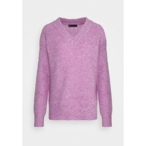Marks & Spencer COSY VEE Sweter medium lavender QM421I05O-I11