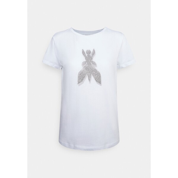 Patrizia Pepe T-shirt z nadrukiem bianco ottico P1421D06H-A11