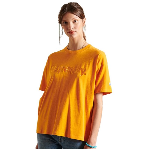 Superdry T-shirt z nadrukiem track gold SU221D262-E11