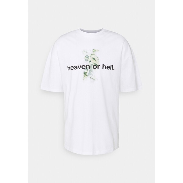 9N1M SENSE HEAVEN OR HELL UNISEX T-shirt z nadrukiem white 9N021001K-A11