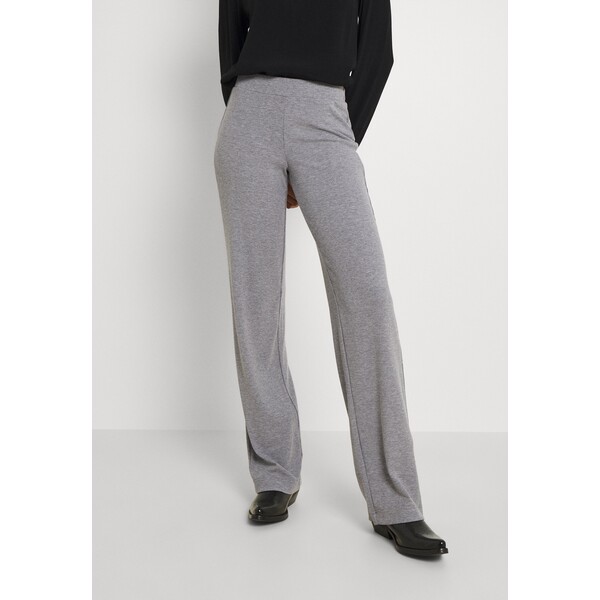 Vero Moda VMKAMMIE STRAIGHT PANT Spodnie materiałowe medium grey melange VE121A13Z-C11