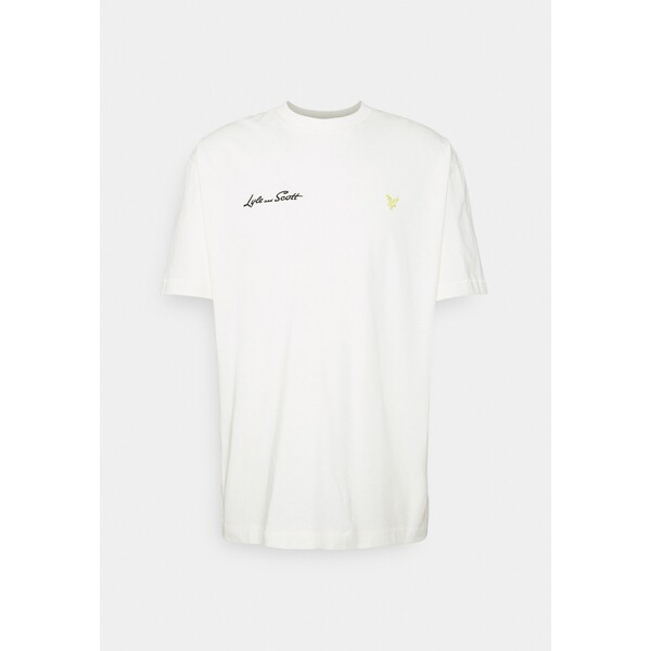 Lyle & Scott EMBROIDERED LETTER T-shirt basic vanilla ice LY222O05L-A11