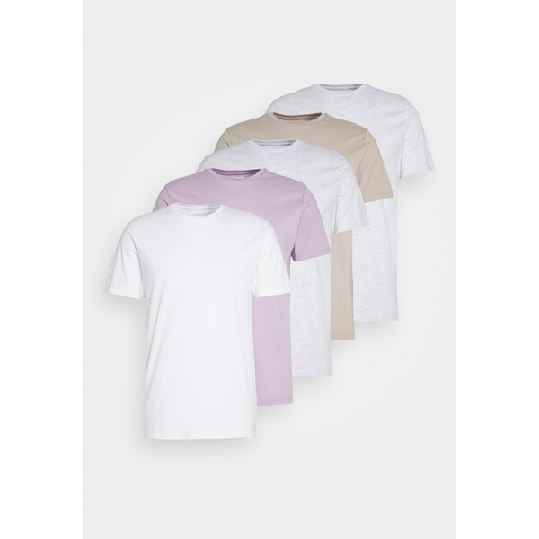 Topman TEE 5 PACK T-shirt basic multicoloured TP822O0Z9-A11
