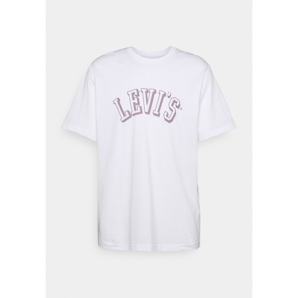 Levi's® RELAXED FIT TEE BABYTAB T-shirt z nadrukiem white/dark purple LE222O07J-A16