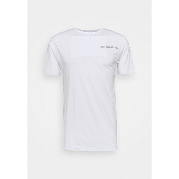 Daily Basis Studios CURVE TEE UNISEX T-shirt z nadrukiem white DAR21000Y-A11