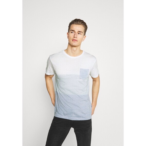 Solid PORUS T-shirt z nadrukiem insignia blue SO422O09G-K11