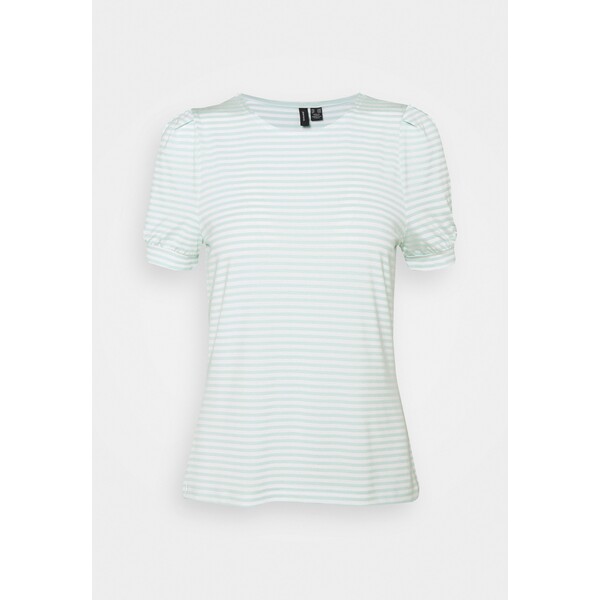 Vero Moda Petite VMKATE TOP PETITE T-shirt z nadrukiem icy morn/white stripes VM021D02J-K11