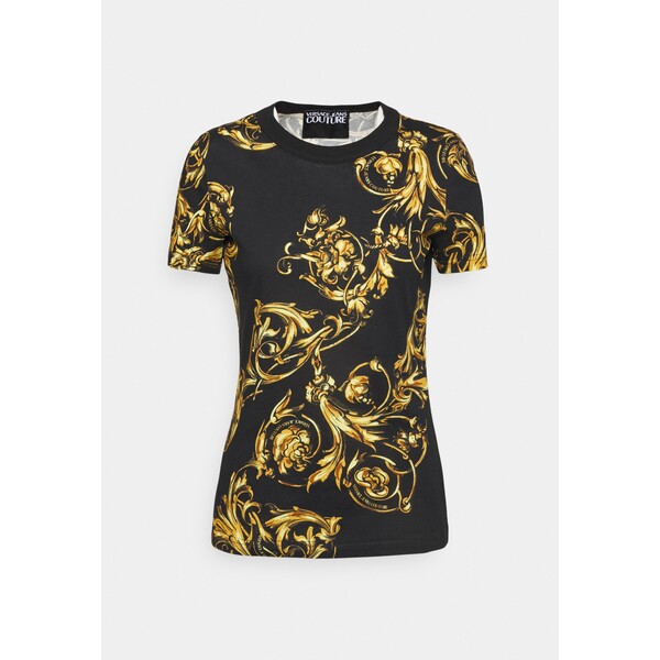 Versace Jeans Couture GARLAND T-shirt z nadrukiem black VEI21D058-Q11