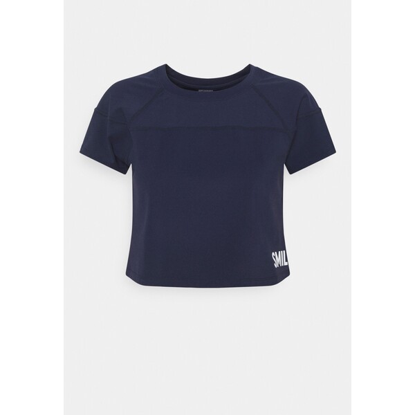 Smilodox CROPPED T-shirt z nadrukiem blau SMD41D006-K11