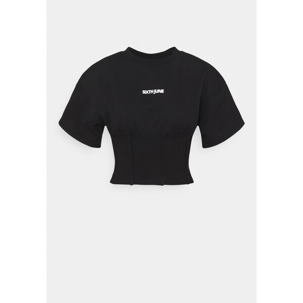 Sixth June CORSET T-shirt z nadrukiem black SIB21D00O-Q11