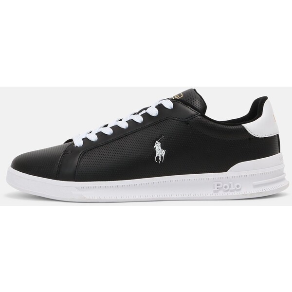 Polo Ralph Lauren HERITAGE COURT II LEATHER SNEAKER Sneakersy niskie black/white PO212O041-Q11