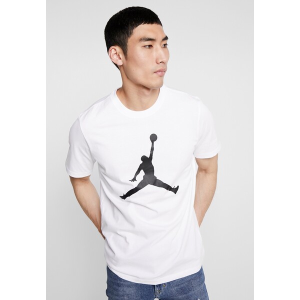 Jordan JUMPMAN CREW T-shirt z nadrukiem white/black JOC22O00M-A11