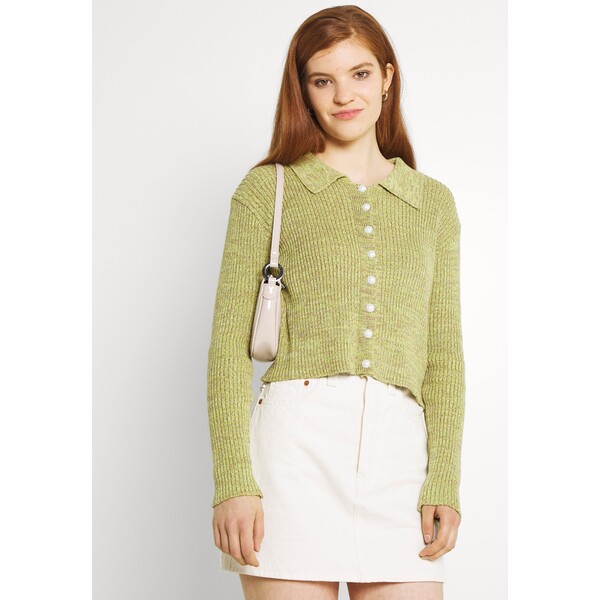 Glamorous COLLARED BUTTON THROUGH WITH LONG SLEEVES Kardigan green/mauve GL921I03W-M11