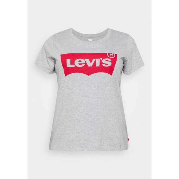 Levi's® Plus PERFECT TEE CORE BATWING STARSTRUCK T-shirt z nadrukiem heather grey L0M21D026-C11