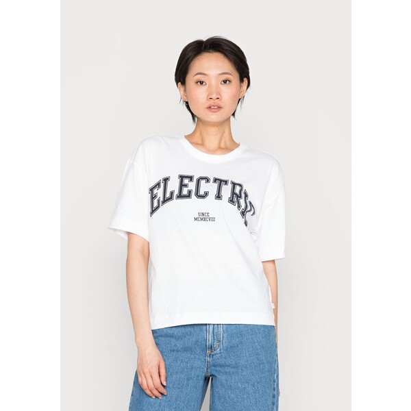 edc by Esprit OCS AW T-shirt z nadrukiem white ED121D1O6-A11