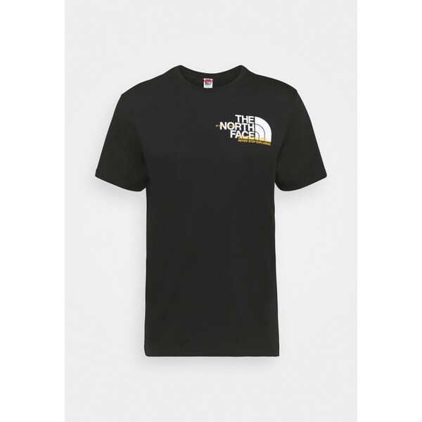 The North Face COORDINATES TEE T-shirt z nadrukiem black TH322O02S-Q11